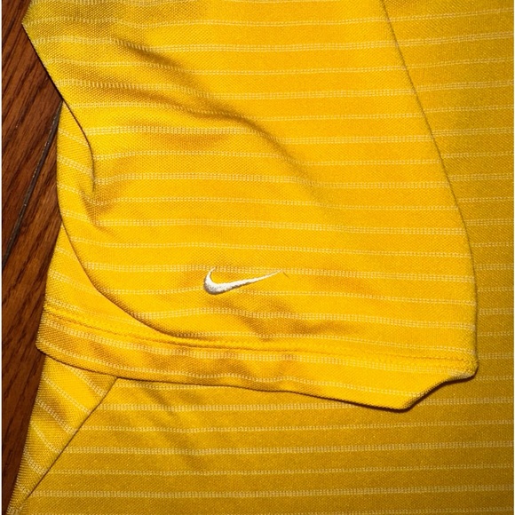 NIKE 💛 Golf Dri Fit Men’s Yellow Stripe Polo Sz XL - Picture 6 of 6